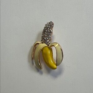 Yellow and Gold Banana Brooch